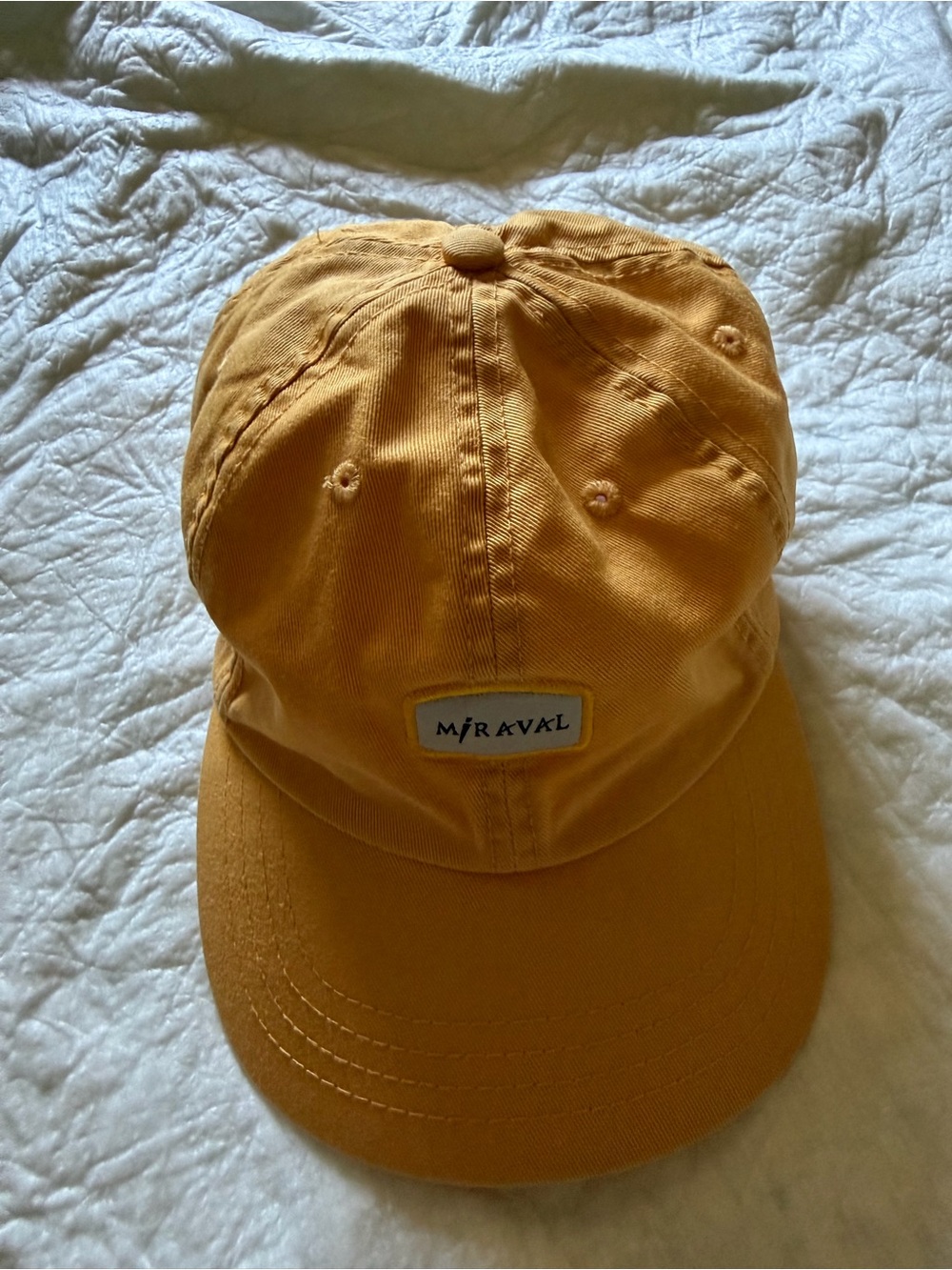 Miraval Life In Balance Yellow Cotton Baseball Hat One Size American Dry goods